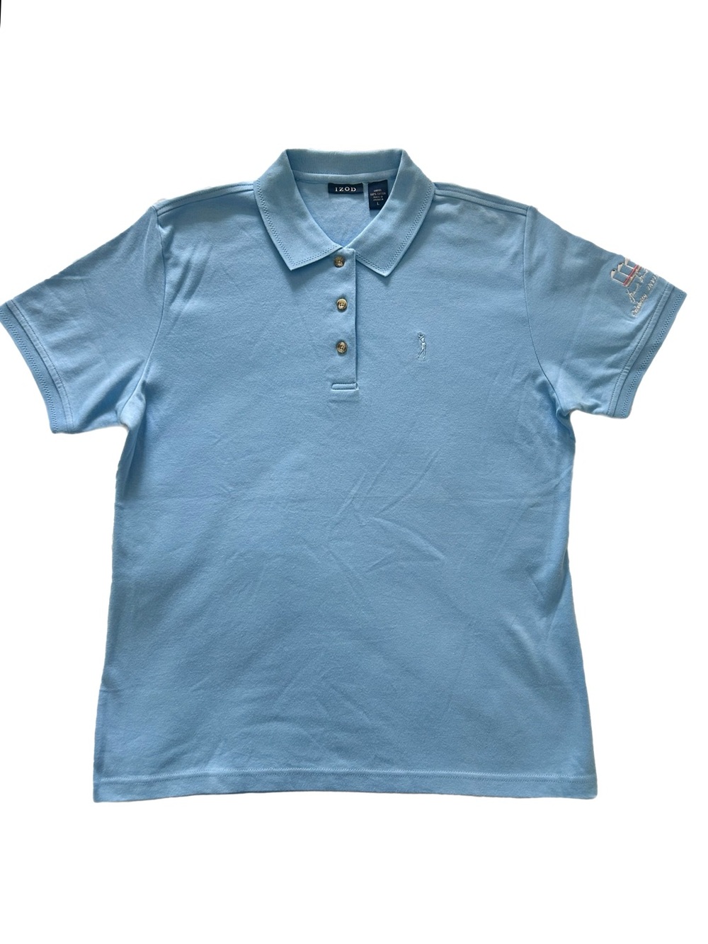 Rare IZOD Polo Shirt Frank Sinatra Celebrity Invitational Blue Large 100% Cotton